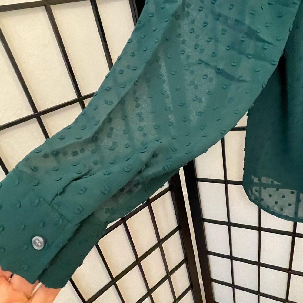 J. Crew Ruffled V-Neck Button Down Blouse Small - Picture 11 of 12